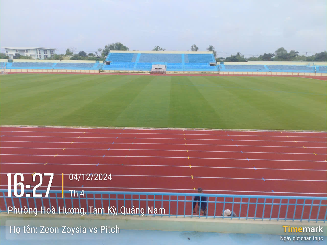 Thi Công Đường chạy điền kinh và mặt sân bóng đá Sân vận động Tam Kỳ